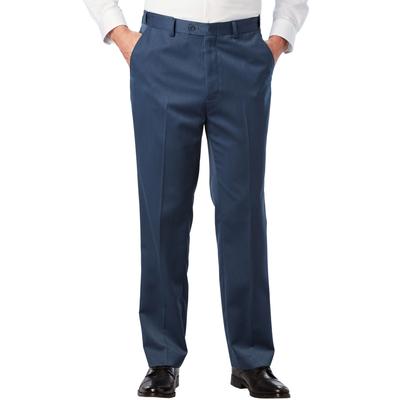 Men's Big & Tall KS Signature Easy Movement® Plain Front Expandable Suit Separate Dress Pants by KS Signature in Slate Blue (Size 44 40)