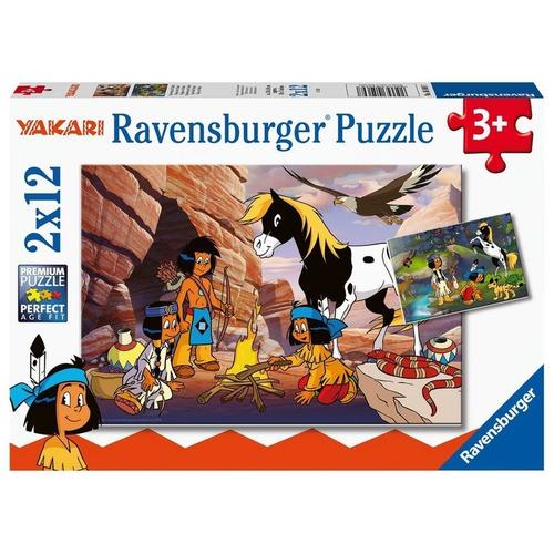 Ravensburger Kinderpuzzle - 05069 Unterwegs Mit Yakari - Puzzle Für Kinder Ab 3 Jahren, Mit 2X12 Teilen