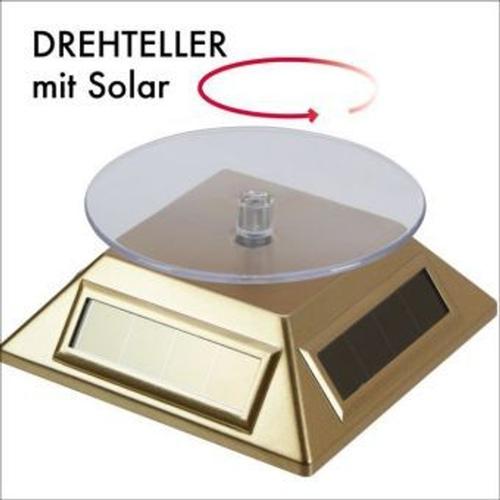 Solar-Drehteller gold