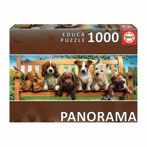 Welpen Strand 1000 Teile Panorama Puzzle