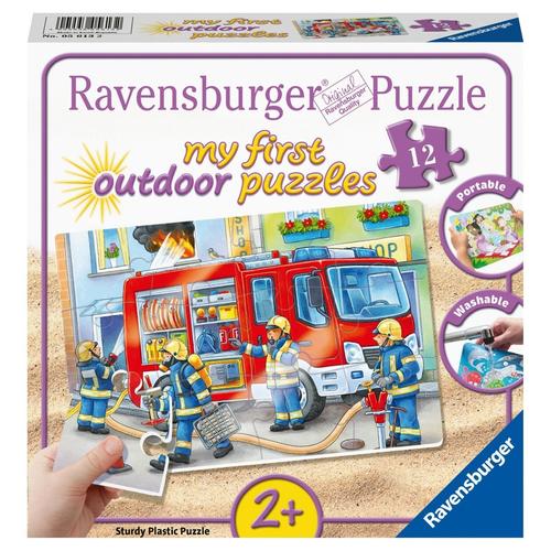Ravensburger Kinderpuzzle - 05613 Die Feuerwehr saust herbei - my first outdoor puzzles mit 12 Teilen - Puzzle für Kinde