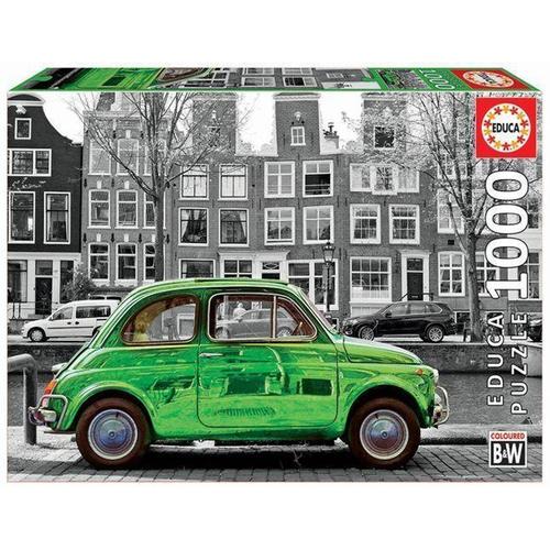 Car in Amsterdam black & white (Puzzle)