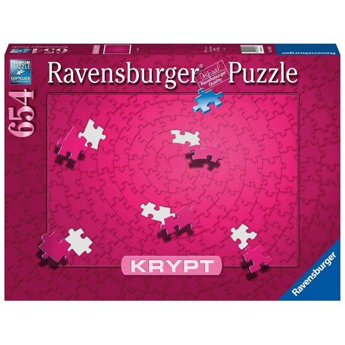 Ravensburger Krypt Puzzle Pink Mit 654 Teilen, Schweres Puzzle Für Erwachsene Und Kinder Ab 14 Jahren - Puzzeln Ohne Bild, Nur Nach Form Der Puzzletei