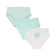 Jacky - Slip Glitzer Herz & Schleife 3Er-Pack In Mint/Weiß, Gr.86/92