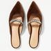 Anthropologie Shoes | Anthropologie Silent D Embellished Velvet Slip-On Flats Mules (Nwt) | Color: Brown | Size: Various