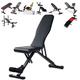 Adjustable Weight Bench Gym Bench Workout Bench for Full Body Workout Foldable Incline/Decline Bench press with Weights and Bar Multi-Position Folding Weights Press (G264)
