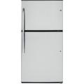 GE Appliances 33" Energy Star® Top-Freezer 21.2 cu. ft. Refrigerator, Stainless Steel in Gray | 66.75 H x 32.875 W x 34 D in | Wayfair GIE21GSHSS