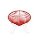 Innit Indoor/Outdoor Handmade Rocking Chair Metal in Red/White | 31 H x 33 W x 33 D in | Wayfair i04-02-08