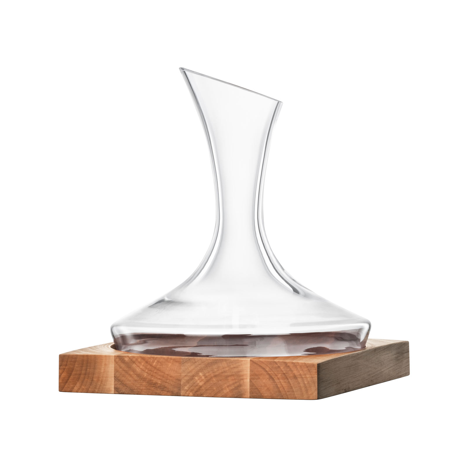 Eisch No Drop Effekt Dekantierkaraffe 750 ml auf Holzsockel Wood Edition Image