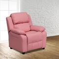 Isabelle & Max™ Degeorge Deluxe Padded Contemporary Recliner w/ Storage Arms in Pink | 33 H x 25 W x 39 D in | Wayfair