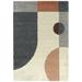 Brown/Gray 94 x 1.18 in Area Rug - Corrigan Studio® Pamrapo Ivory/Gray/Brown Modern Geometric Area Rug Polypropylene | 94 W x 1.18 D in | Wayfair