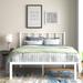 Zipcode Design™ Aurigae Metal Bed w/ Vertical Bar Headboard in White | 41 H x 53.9 W x 76.2 D in | Wayfair 261F103EFBD94F7A9C70B7D725988947