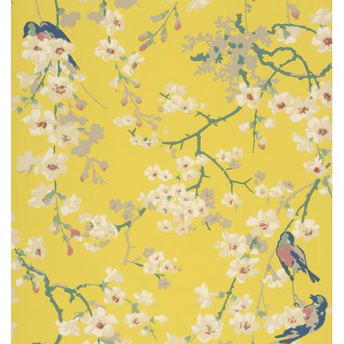Little Greene 'Massingberd Blossom - Yellow' - Yellow Wallpaper