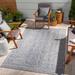 Fredericton 6'7" Square Outdoor Farmhouse Moroccan Blue/Gray/Navy/Oatmeal/Off White/Pale Blue/Taupe/Medium Gray Outdoor Area Rug - Hauteloom