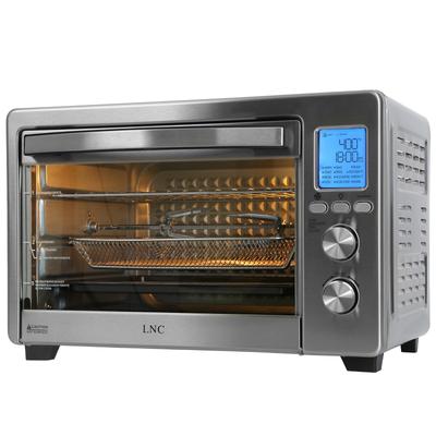 LNC 12-In-1 Large 34QT Countertop Toaster Oven Convection Rotisserie Air Fryer - 19.5" L x 15" W x 12.5" H