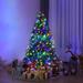 Costway 5Ft Pre-Lit Artificial Christmas Tree Hinged 150 LED Lights - 5 FT