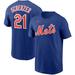 Men's Nike Max Scherzer Royal New York Mets Name & Number T-Shirt