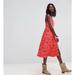 Free People Dresses | Free People Sunshine Of Your Love Midi Dress Size 4 | Color: Orange/Red | Size: 4