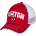 Women's Checkered Flag Red/White Harrison Burton Name & Number Adjustable Hat