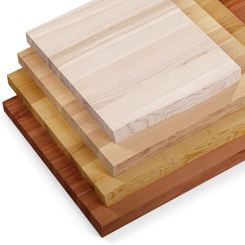 Lamo Manufaktur - Waschtischplatte, Holzplatte Waschtisch, Nachttisch 40x40 cm, Roh, ohne