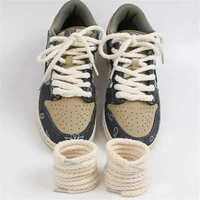Lacets de chaussures en lin et coton 7mm lacets ronds audacieux pour baskets lacets chaussures lacet