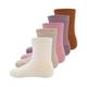 ewers - Socken Uni Colour 5Er Pack In Latte/Natur/Toffee/Rosa, Gr.23-26