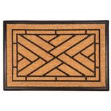 Entryways Diagonal Tiles Recycled Rubber and Coir Doormat