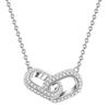 Glanzstücke München Halskette Sterling Silber Zirkonia in 40,0 cm Basiskette + 5,0 Verlängerung Damen
