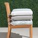 Knife-edge Outdoor Chair Cushion - Resort Stripe Leaf, 17"W x 17"D - Frontgate