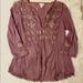 Anthropologie Tops | Anthropologie Tiny Brand Embroidered Top | Color: Brown/Gold | Size: S