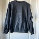 Adidas Tops | Adidas Embroidered Logo Charcoal Pullover Crewneck Size Small | Color: Black/Gray | Size: S