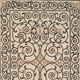 Fleur de Lis Wool Area Rug - Black/Gold, 7'9" x 9'9" - Frontgate