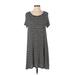 A.gain Casual Dress: Black Stripes Dresses - Women's Size Small