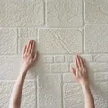 Autocollants muraux 3D en grès épais papier peint auto-adhésif motif brique Collision salon