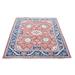 Shahbanu Rugs Tomato Red, Peshawar Mahal Design with Soft Colors, Soft Wool Hand Knotted, Oriental Rug (5'0" x 6'6")