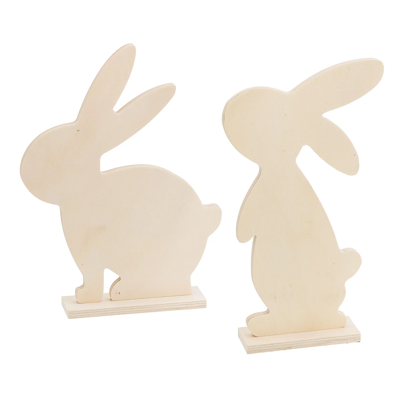 Lapins en bois, 27 cm, 2 pièces