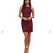 Jessica Simpson Dresses | Jessica Simpson Red Black Lace Sheath Dress 6 | Color: Black/Red | Size: 6