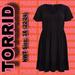 Torrid Dresses | Black Crosshatch Size 3x (Sz 2 22-24) Babydoll Dress | Color: Black | Size: 3x