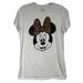 Disney Tops | Disney Minnie Mouse Cheetah Bow T Shirt Xl | Color: Black/White | Size: Xl
