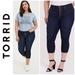 Torrid Jeans | Crop Sky High Skinny Jean Premium Stretch, Dark Wash, 20 | Color: Red | Size: 20