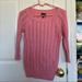 American Eagle Outfitters Sweaters | American Eagle Outfitters Pink Knit Sweater 3/4 Sleeve | Color: Pink | Size: M