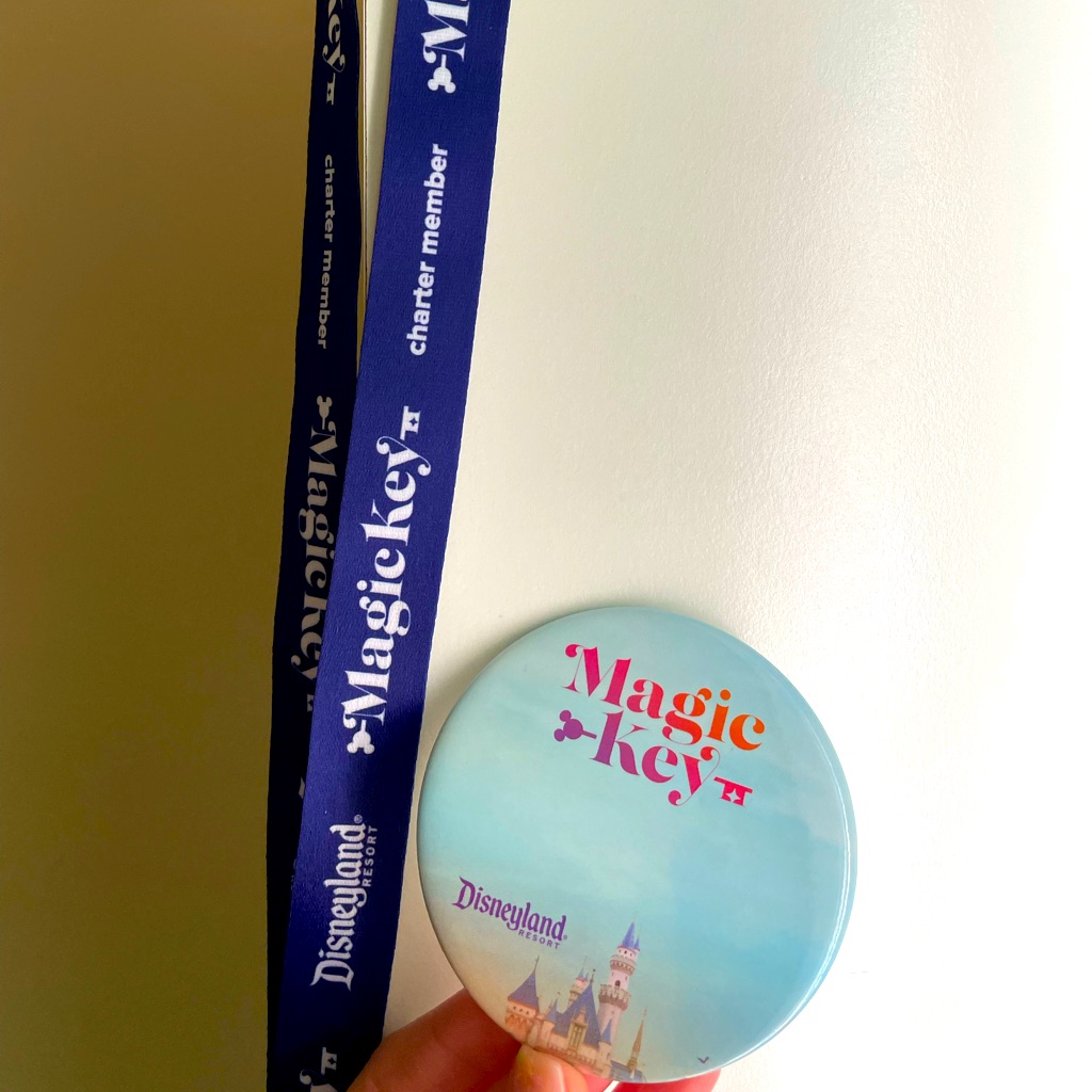 Disney Accessories | Disneyland Magic Key Pin And Lanyard Set | Color: Blue/White | Size: Os