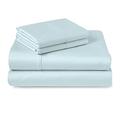 Pizuna 400 Thread Count Cotton King Bed Sheet Set Baby Blue, 100% Long Staple Cotton Bed Sheets King Size, Soft Sateen Weave King Size Sheets includes - 1 Fitted Sheet, 1 Flat Sheet & 2 Pillowcases