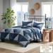 Woolrich 100% Cotton Percale Printed Coverlet Mini Set in Blue - Olliix WR13-3471