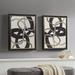 Madison Park Abstract Gold Foil Framed Canvas 2 Piece Set in Black - Olliix MP95C-0284