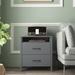 Wade Logan® Allysyn 22.7" 2 Drawer Nightstand Wood in Gray | 22.7 H x 20.9 W x 15.7 D in | Wayfair 5141A6793CF44A5CBCDB67F9AA50C2D1