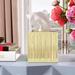 Willa Arlo™ Interiors Dudley Plated Steel Square Tissue Box Cover Metal in Yellow | 5.6 H x 5.1 W x 5.1 D in | Wayfair