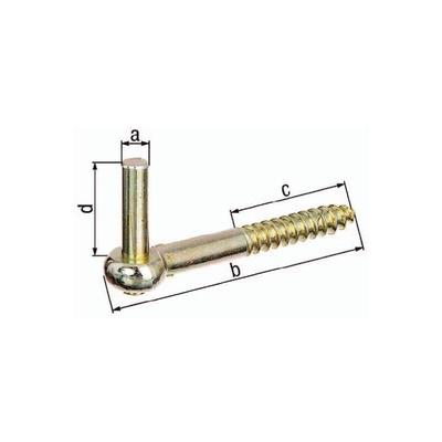 FP - Kloben zum Einschrauben 13x165mm galvanisch gelb verzinkt Image