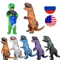 Costume gonflable T REX pour adultes déguisement de dinosaure tenue de fête mascotte Cosplay