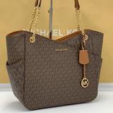 Michael Kors Bags | Michael Kors Large X Chain Logo Shoulder Bag Brown | Color: Brown/Gold | Size: Large